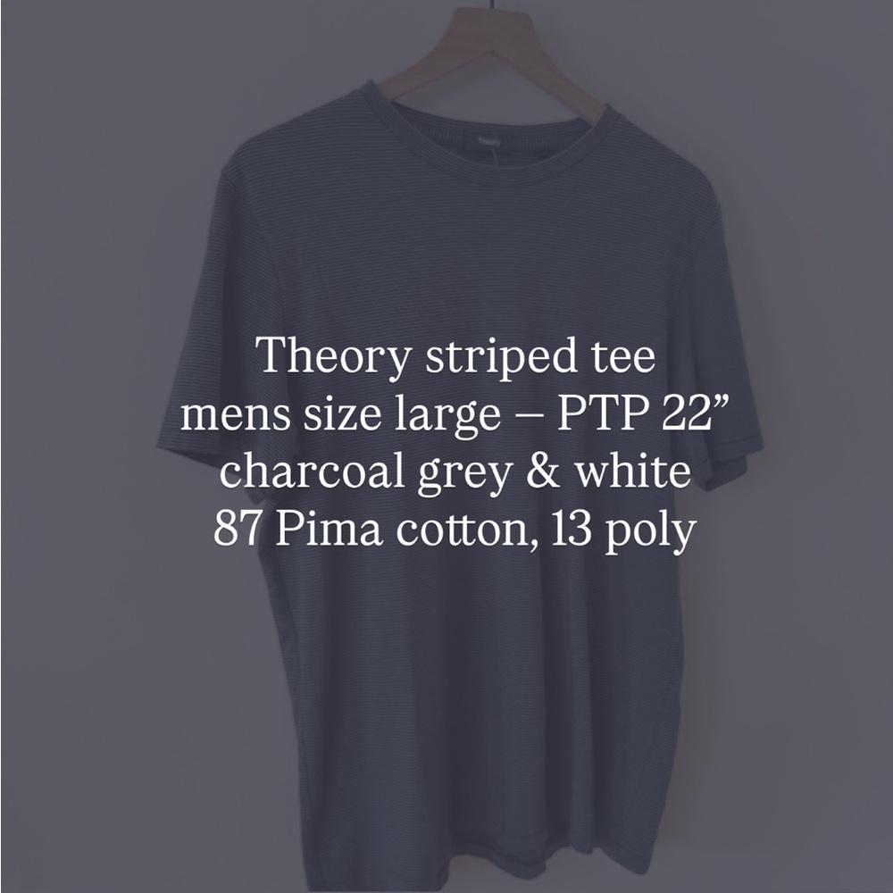Theory striped tee — size large - Picture 6 of 6